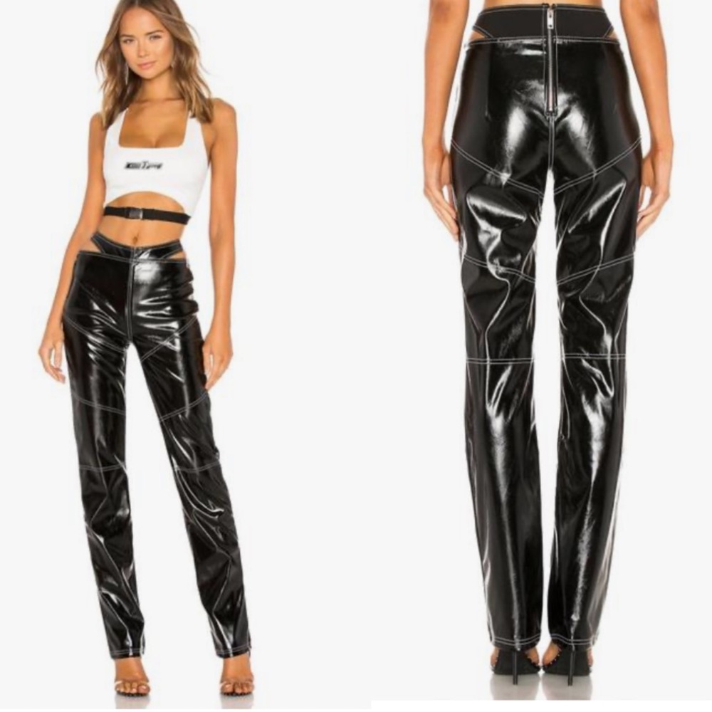 I.AM.GIA Black Patent Straight Leg Pants